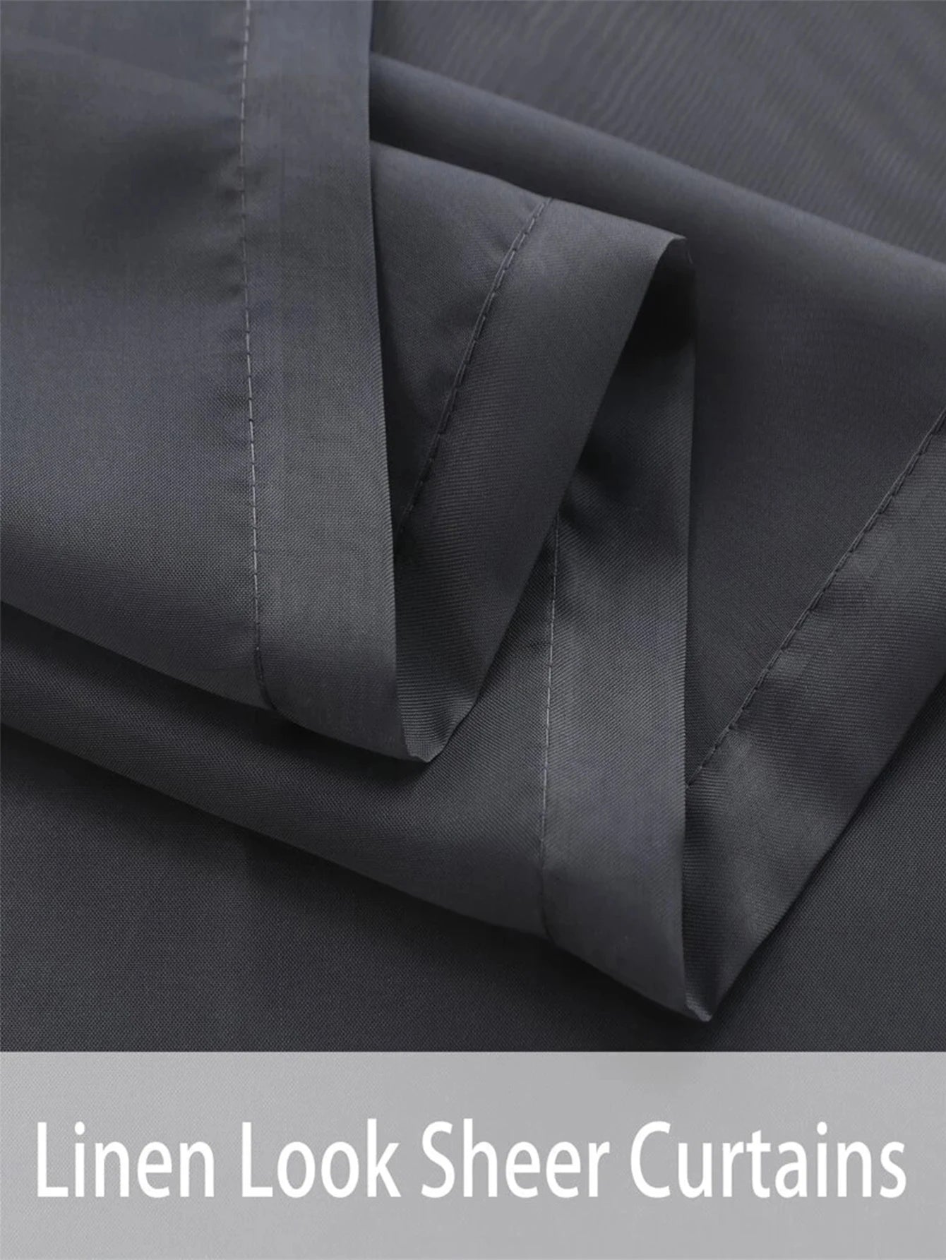 Waterproof Sheer Curtains - Translucent Black White Gray Outdoor Drapes - ZOOMNSTORE