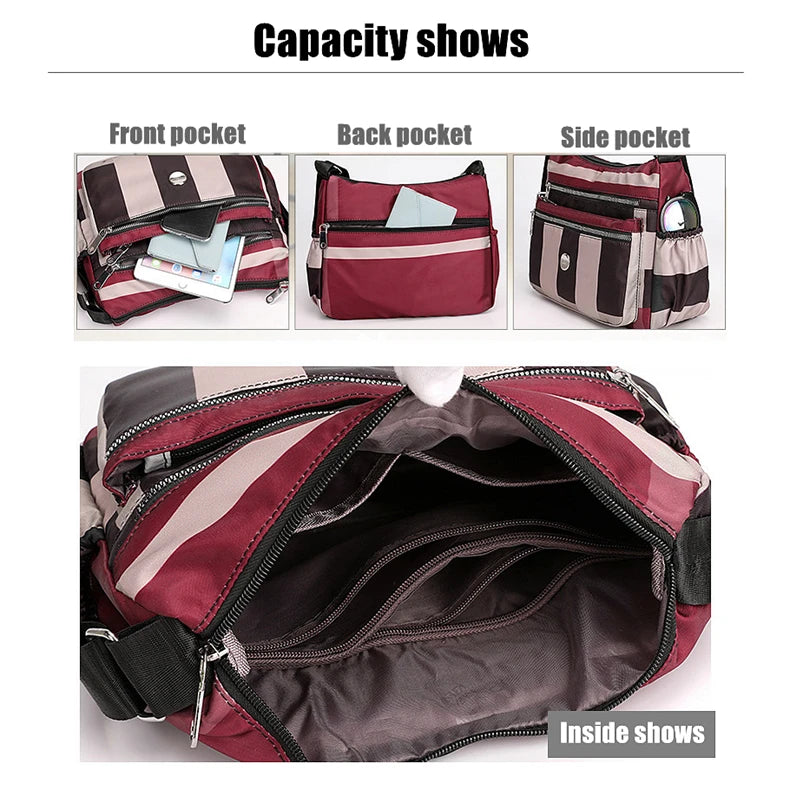 Waterproof Shoulder Bag - Large Capacity Women's Crossbody Bag with Phone Pocket - ZOOMNSTORE