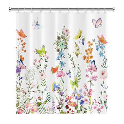 Tropical Leaf Shower Curtain - Waterproof Polyester Bathroom Decor - ZOOMNSTORE