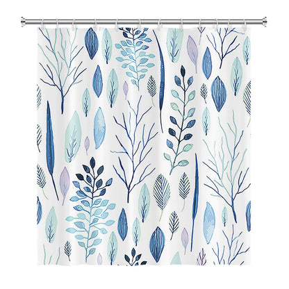 Tropical Leaf Shower Curtain - Waterproof Polyester Bathroom Decor - ZOOMNSTORE