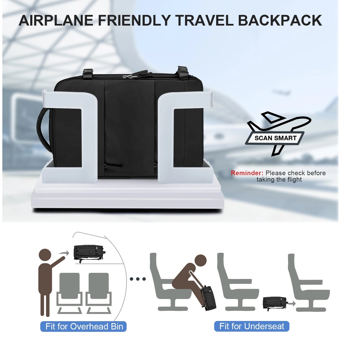 Waterproof Travel Backpack for Men - Airline Approved Anti-Theft Laptop  Hiking Bag - ZOOMNSTORE