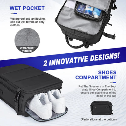 Waterproof Travel Backpack for Men - Airline Approved Anti-Theft Laptop  Hiking Bag - ZOOMNSTORE