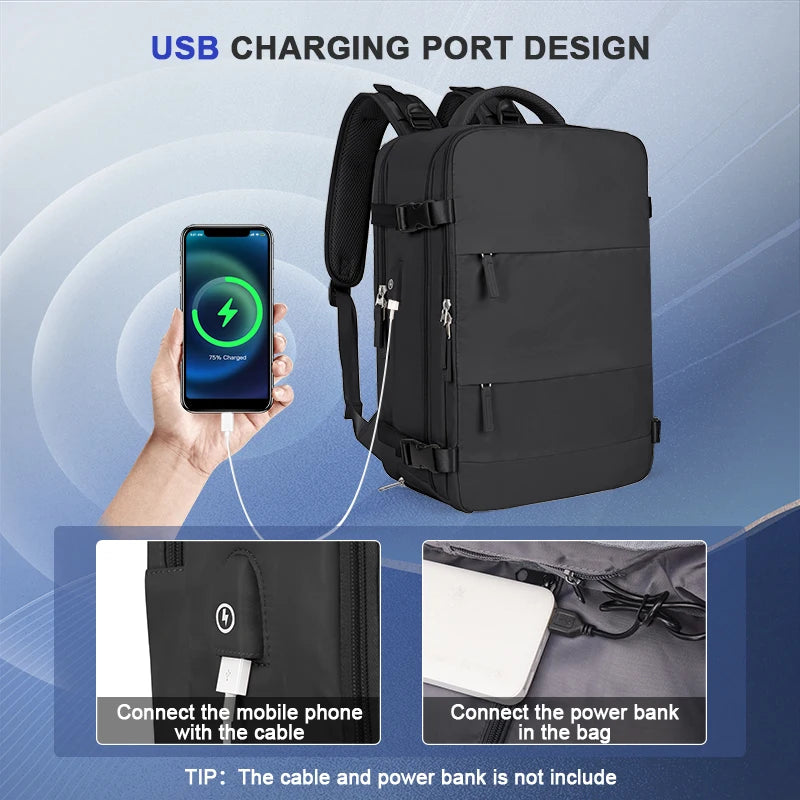 Waterproof Travel Backpack for Men - Airline Approved Anti-Theft Laptop  Hiking Bag - ZOOMNSTORE
