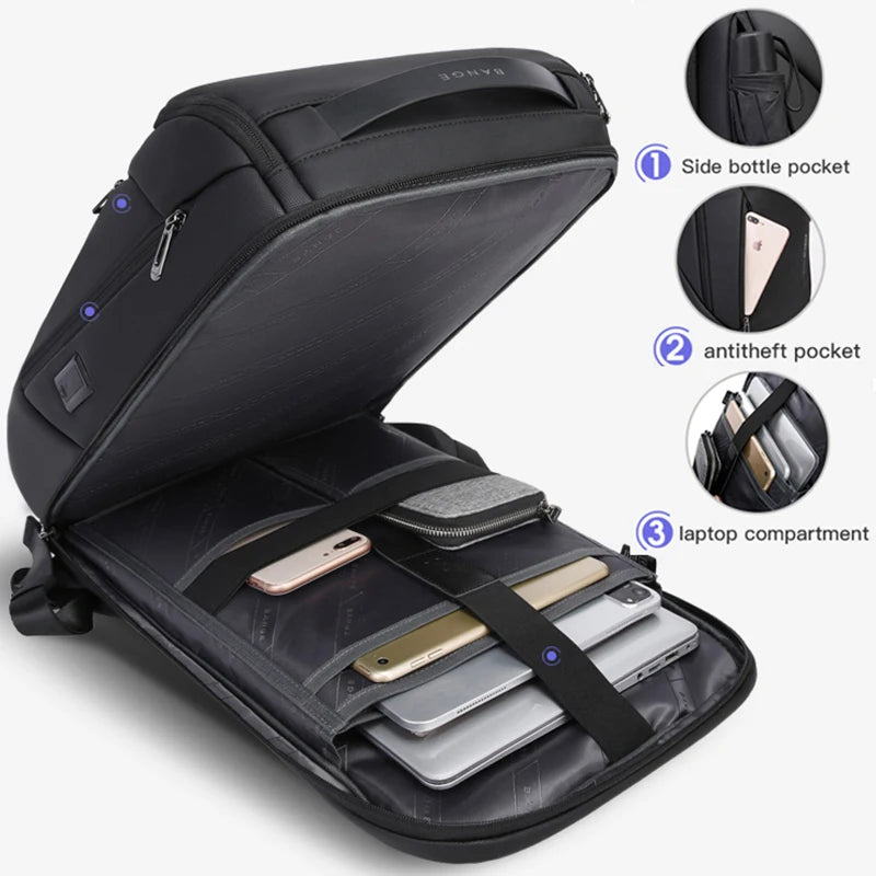 Waterproof USB Charging Laptop Backpack - 17 Travel Business Bag for Men - ZOOMNSTORE