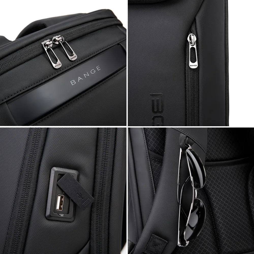Waterproof USB Charging Laptop Backpack - 17 Travel Business Bag for Men - ZOOMNSTORE