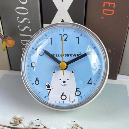 Mini Waterproof Wall Clock - Anti-Fog Quartz Clock for Bathroom and Kitchen - ZOOMNSTORE