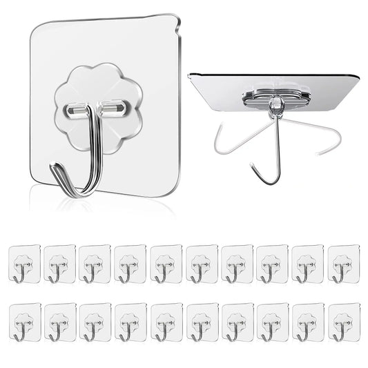 Waterproof Sticky Wall Hooks - Self-Adhesive Hooks for Kitchen Bathroom and Outdoor Use - ZOOMNSTORE