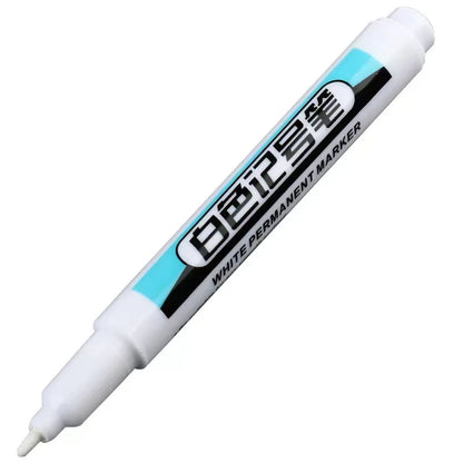 White Marker Oily Fine Tip Courier Waterproof Non-Fading Advertising Greeting Card Tire Glass Highlighter Pen Can Not Be Erased - ZOOMNSTORE