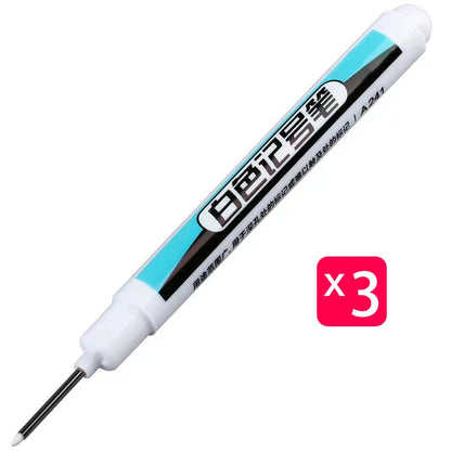 White Marker Oily Fine Tip Courier Waterproof Non-Fading Advertising Greeting Card Tire Glass Highlighter Pen Can Not Be Erased - ZOOMNSTORE