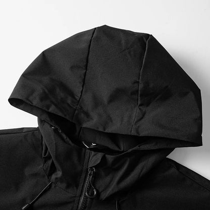 Waterproof Windbreaker Jacket – Lightweight Unisex Hiking Coat With Adjustable Storm Hood - ZOOMNSTORE