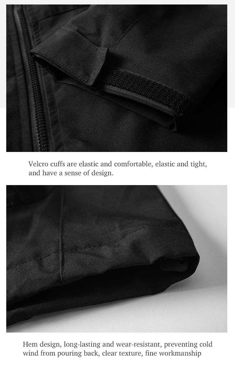 Waterproof Windbreaker Jacket – Lightweight Unisex Hiking Coat With Adjustable Storm Hood - ZOOMNSTORE
