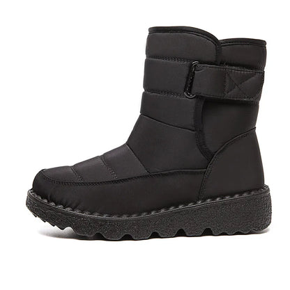 Women Boots 2025 Winter Shoes Woman Waterproof Snow Boots Winter Warm Fur Botas Mujer Korea Style Black Ankle Boots For Women - ZOOMNSTORE