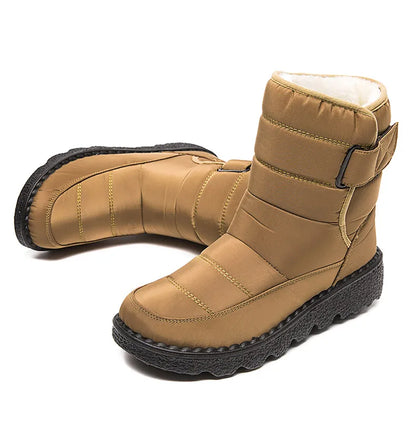 Women Boots 2025 Winter Shoes Woman Waterproof Snow Boots Winter Warm Fur Botas Mujer Korea Style Black Ankle Boots For Women - ZOOMNSTORE