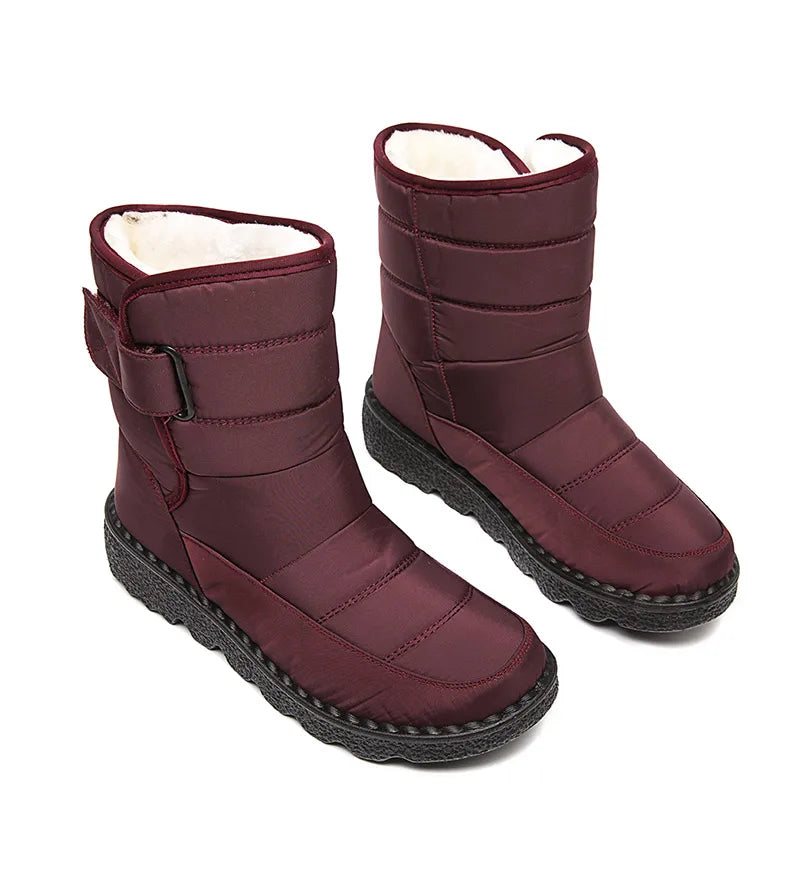 Women Boots 2025 Winter Shoes Woman Waterproof Snow Boots Winter Warm Fur Botas Mujer Korea Style Black Ankle Boots For Women - ZOOMNSTORE