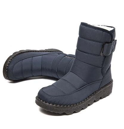 Women Boots 2025 Winter Shoes Woman Waterproof Snow Boots Winter Warm Fur Botas Mujer Korea Style Black Ankle Boots For Women - ZOOMNSTORE