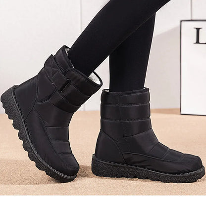 Women Boots 2025 Winter Shoes Woman Waterproof Snow Boots Winter Warm Fur Botas Mujer Korea Style Black Ankle Boots For Women - ZOOMNSTORE