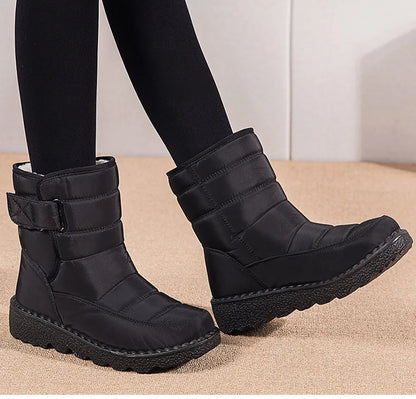 Women Boots 2025 Winter Shoes Woman Waterproof Snow Boots Winter Warm Fur Botas Mujer Korea Style Black Ankle Boots For Women - ZOOMNSTORE