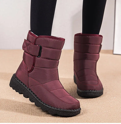 Women Boots 2025 Winter Shoes Woman Waterproof Snow Boots Winter Warm Fur Botas Mujer Korea Style Black Ankle Boots For Women - ZOOMNSTORE