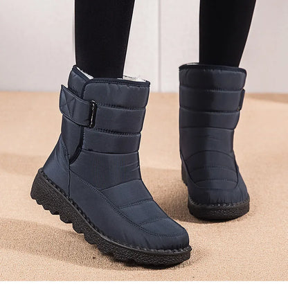 Women Boots 2025 Winter Shoes Woman Waterproof Snow Boots Winter Warm Fur Botas Mujer Korea Style Black Ankle Boots For Women - ZOOMNSTORE