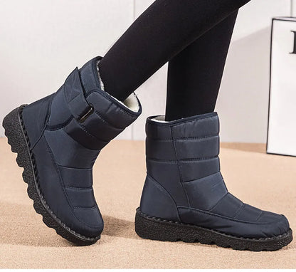 Women Boots 2025 Winter Shoes Woman Waterproof Snow Boots Winter Warm Fur Botas Mujer Korea Style Black Ankle Boots For Women - ZOOMNSTORE