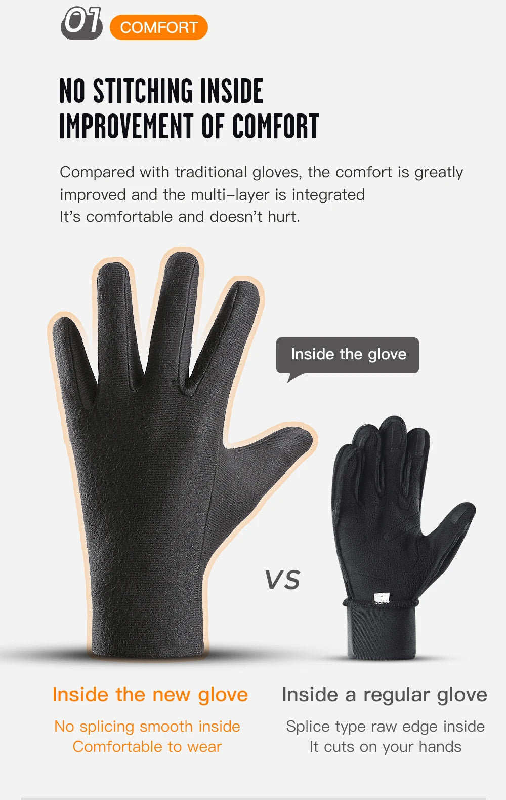 Waterproof Winter Gloves - 3M Thinsulate Insulated Thermal Cycling Gloves For Men - ZOOMNSTORE