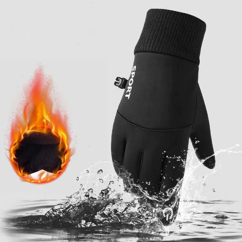 Waterproof Winter Gloves – Full Finger Touch Screen Gloves With Warm Fleece & Non Slip Palm - ZOOMNSTORE