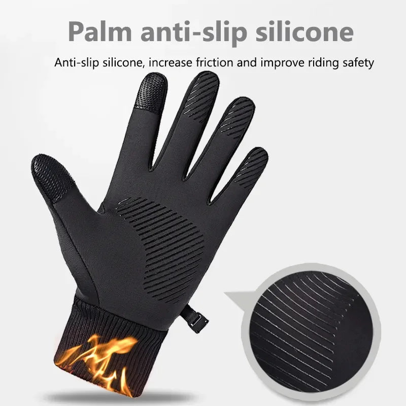 Waterproof Winter Gloves – Full Finger Touch Screen Gloves With Warm Fleece & Non Slip Palm - ZOOMNSTORE