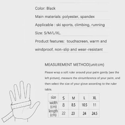 Waterproof Winter Gloves – Full Finger Touch Screen Gloves With Warm Fleece & Non Slip Palm - ZOOMNSTORE