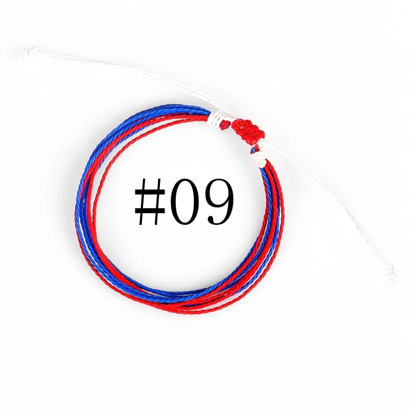 Waterproof Handmade Wax Rope Bracelets - Adjustable Friendship Anklets - ZOOMNSTORE