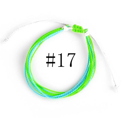 Waterproof Handmade Wax Rope Bracelets - Adjustable Friendship Anklets - ZOOMNSTORE