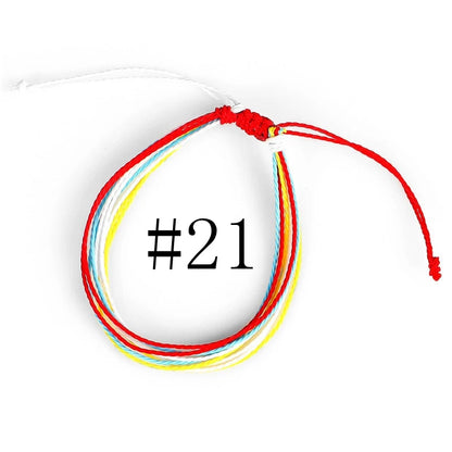 Waterproof Handmade Wax Rope Bracelets - Adjustable Friendship Anklets - ZOOMNSTORE