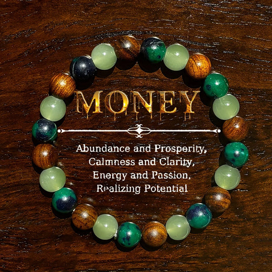 Wealth and Prosperity Bracelet - Handmade Natural Stone and Wooden Beads Jewelry for Men and Women - ZOOMNSTORE