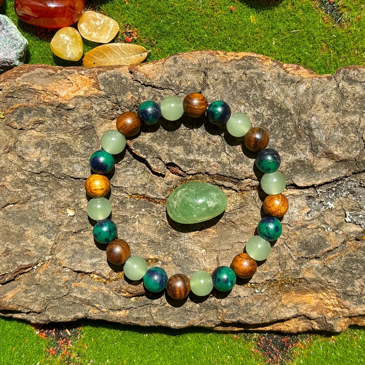 Wealth and Prosperity Bracelet - Handmade Natural Stone and Wooden Beads Jewelry for Men and Women - ZOOMNSTORE
