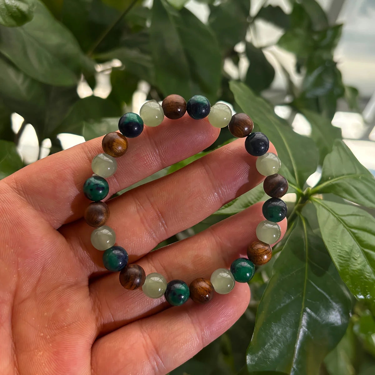 Wealth and Prosperity Bracelet - Handmade Natural Stone and Wooden Beads Jewelry for Men and Women - ZOOMNSTORE