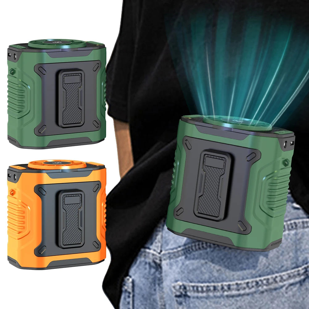 Wearable Belt Clip Fan – Portable Waist Fan with Rechargeable Battery & LED Flashlight - ZOOMNSTORE