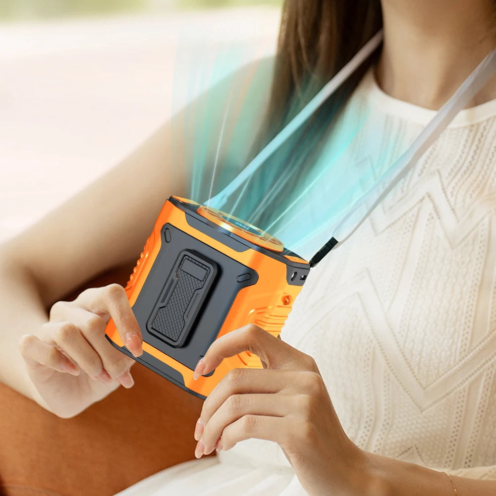 Wearable Belt Clip Fan – Portable Waist Fan with Rechargeable Battery & LED Flashlight - ZOOMNSTORE
