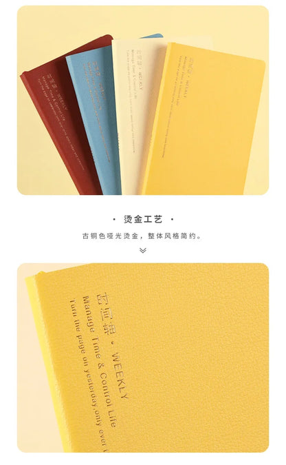 Weekly Planner Notebook - Undated Agenda & Daily Monthly Schedule Book - ZOOMNSTORE