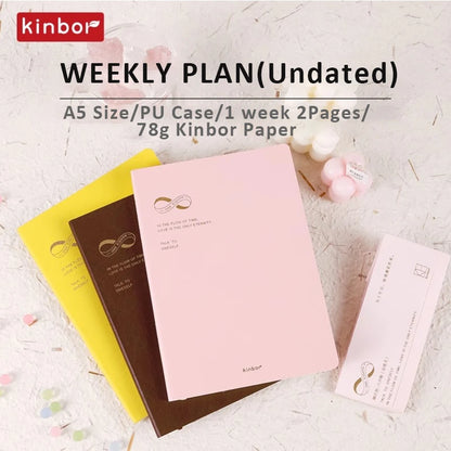 Weekly Planner Notebook - Undated Agenda & Daily Monthly Schedule Book - ZOOMNSTORE