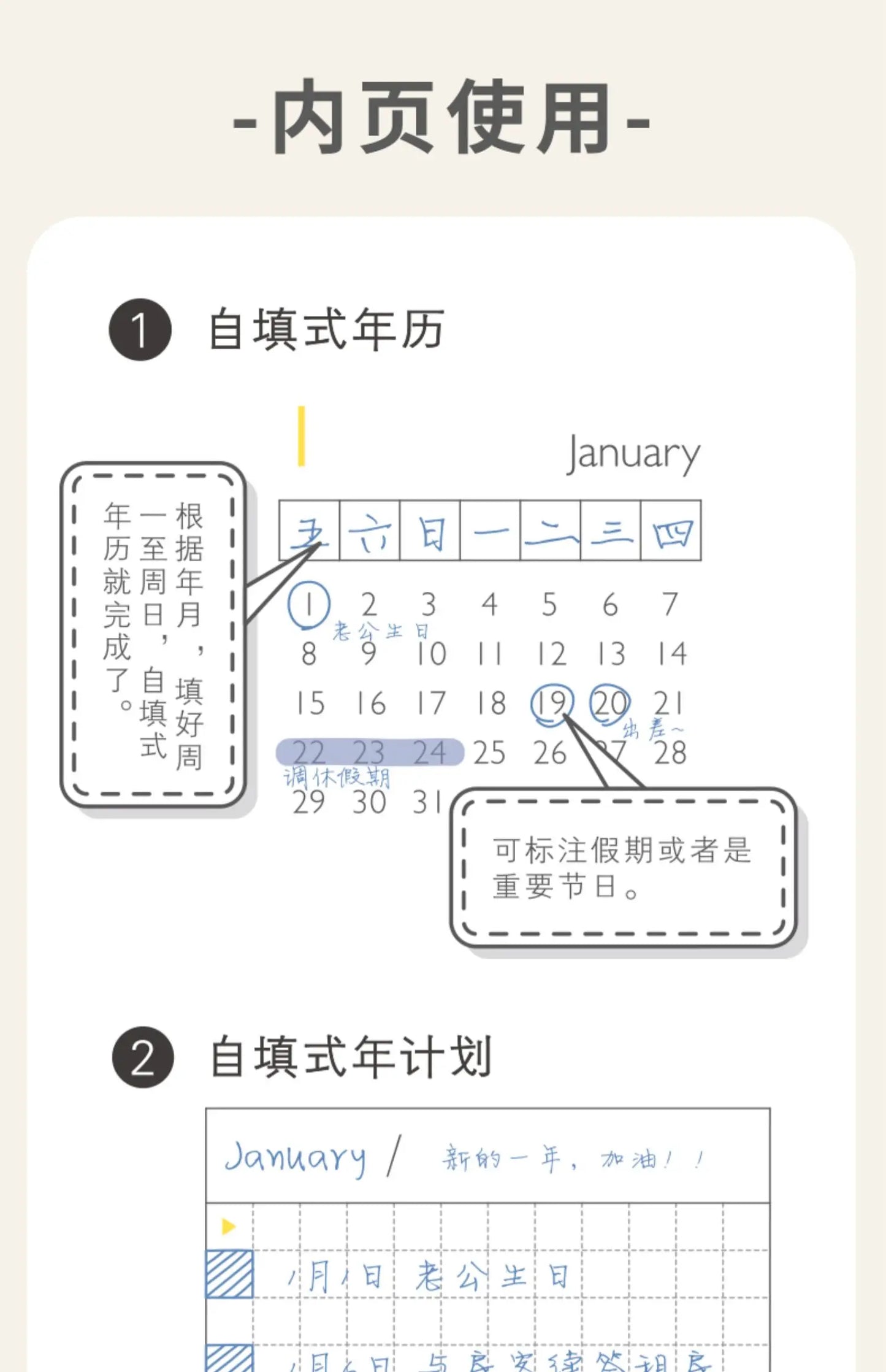Weekly Planner Notebook - Undated Agenda & Daily Monthly Schedule Book - ZOOMNSTORE