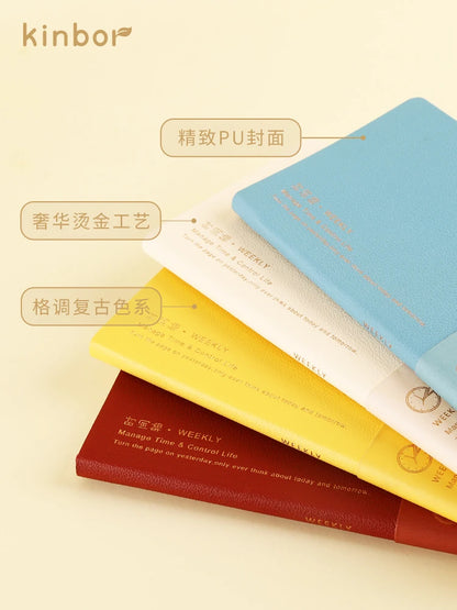 Kinbor Undated Weekly Planner Notebook - Portable Daily Monthly Journal - ZOOMNSTORE