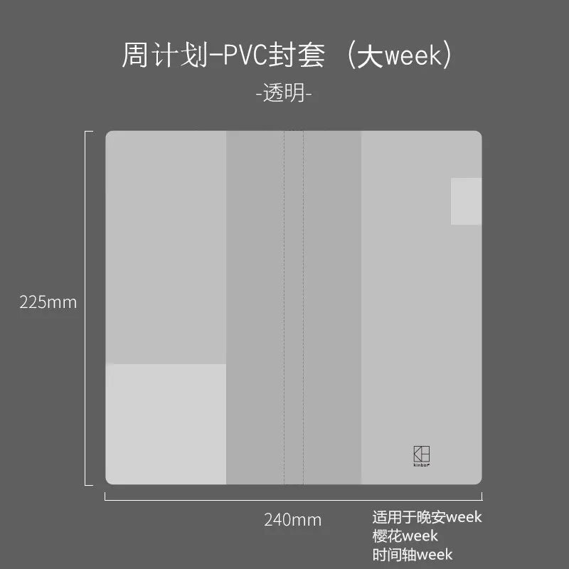 Kinbor Undated Weekly Planner Notebook - Portable Daily Monthly Journal - ZOOMNSTORE