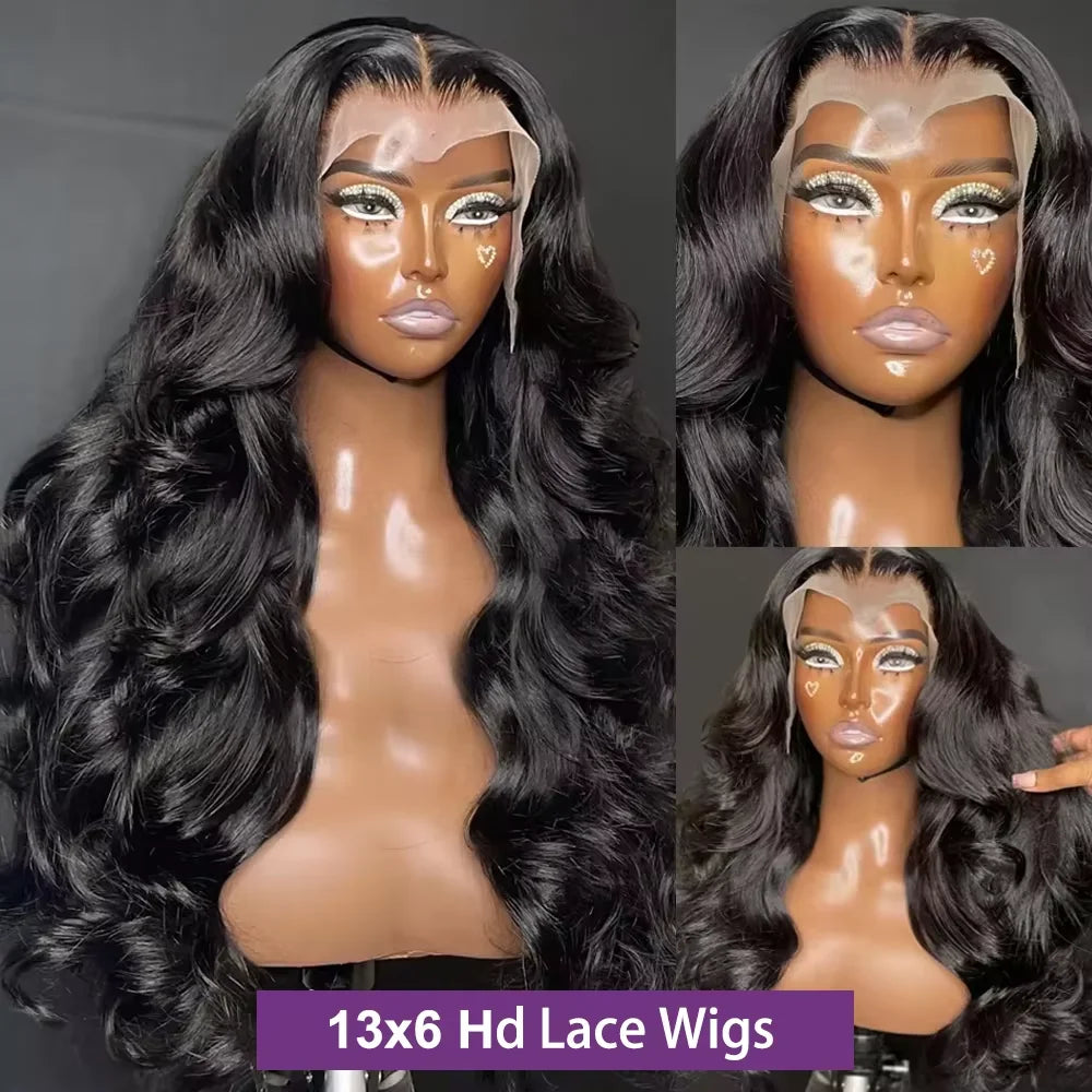 Wet Wavy Lace Frontal Wig - 13x6 13x4 Swiss Lace Body Wave Wig, 200% Density, Remy Hair - ZOOMNSTORE