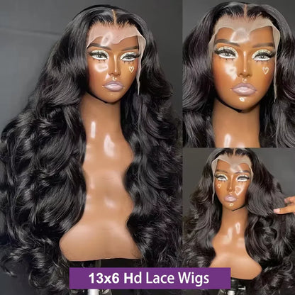 Wet Wavy Lace Frontal Wig - 13x6 13x4 Swiss Lace Body Wave Wig, 200% Density, Remy Hair - ZOOMNSTORE