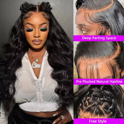 Wet Wavy Lace Frontal Wig - 13x6 13x4 Swiss Lace Body Wave Wig, 200% Density, Remy Hair - ZOOMNSTORE