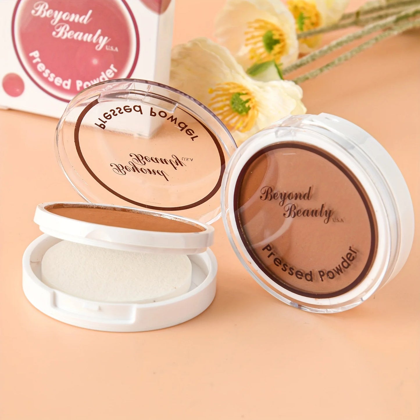 Wheat Bronzing Powder for Dark Skin - Matte Finish Sweatproof Foundation with Puff  Mirror - ZOOMNSTORE