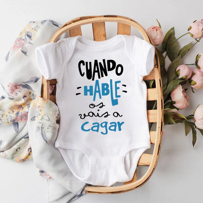 When I Talk You Mess Up The Gift Print Baby Rompers Infant Bosysuit Baby Cute Cloths Newbron Short Sleeve Bodysuits Toddler Gift - ZOOMNSTORE