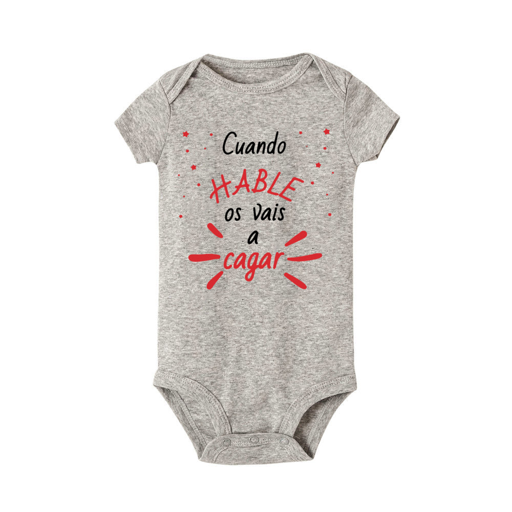 When I Talk You Mess Up The Gift Print Baby Rompers Infant Bosysuit Baby Cute Cloths Newbron Short Sleeve Bodysuits Toddler Gift - ZOOMNSTORE