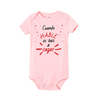 When I Talk You Mess Up The Gift Print Baby Rompers Infant Bosysuit Baby Cute Cloths Newbron Short Sleeve Bodysuits Toddler Gift - ZOOMNSTORE