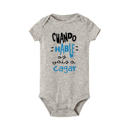 When I Talk You Mess Up The Gift Print Baby Rompers Infant Bosysuit Baby Cute Cloths Newbron Short Sleeve Bodysuits Toddler Gift - ZOOMNSTORE