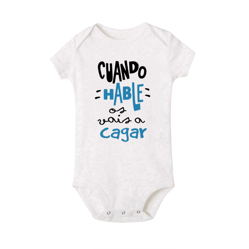When I Talk You Mess Up The Gift Print Baby Rompers Infant Bosysuit Baby Cute Cloths Newbron Short Sleeve Bodysuits Toddler Gift - ZOOMNSTORE